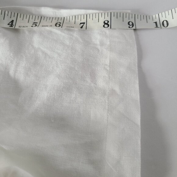 TALBOTS 100% IRISH LINEN TOP- WHITE-SIZE 8 PETITE- FRONT POCKET - Picture 10 of 13